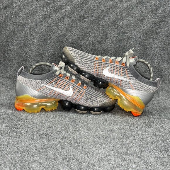 Nike Air VaporMax Flyknit‎ 3 Running Shoes Men\'s 8.5 Atmosphere Grey Orange Run main image 12